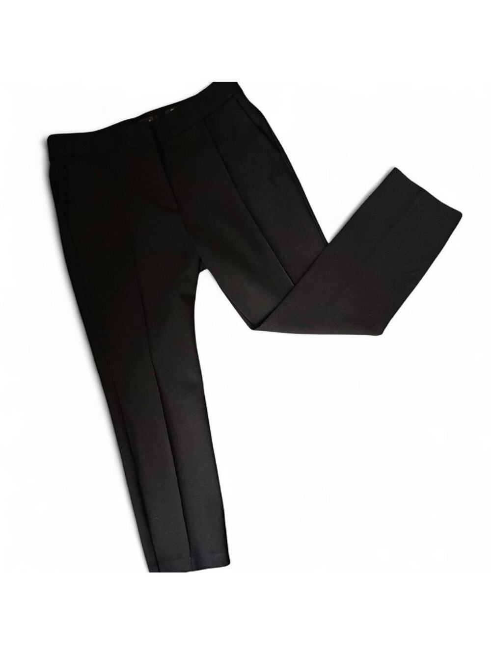 J crew Mario Bellucci Black Pin Tucked Cropped Trousers